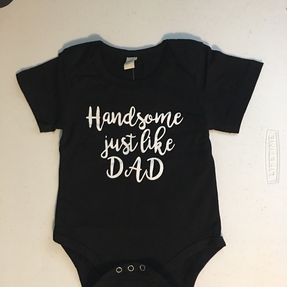 🎉 ”Handsome Just Like Dad” 3 PC Outfit - Picture 3 of 4